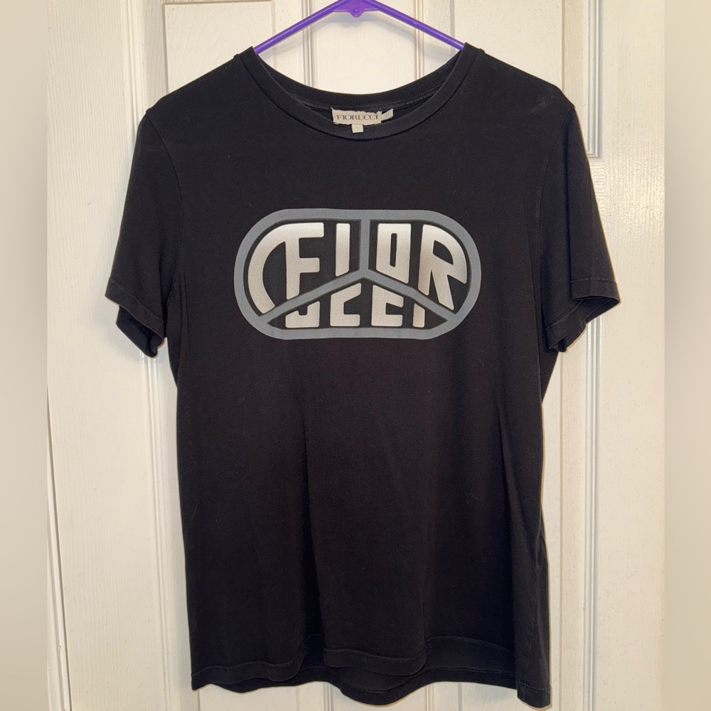 Fiorucci Black Tee with logo